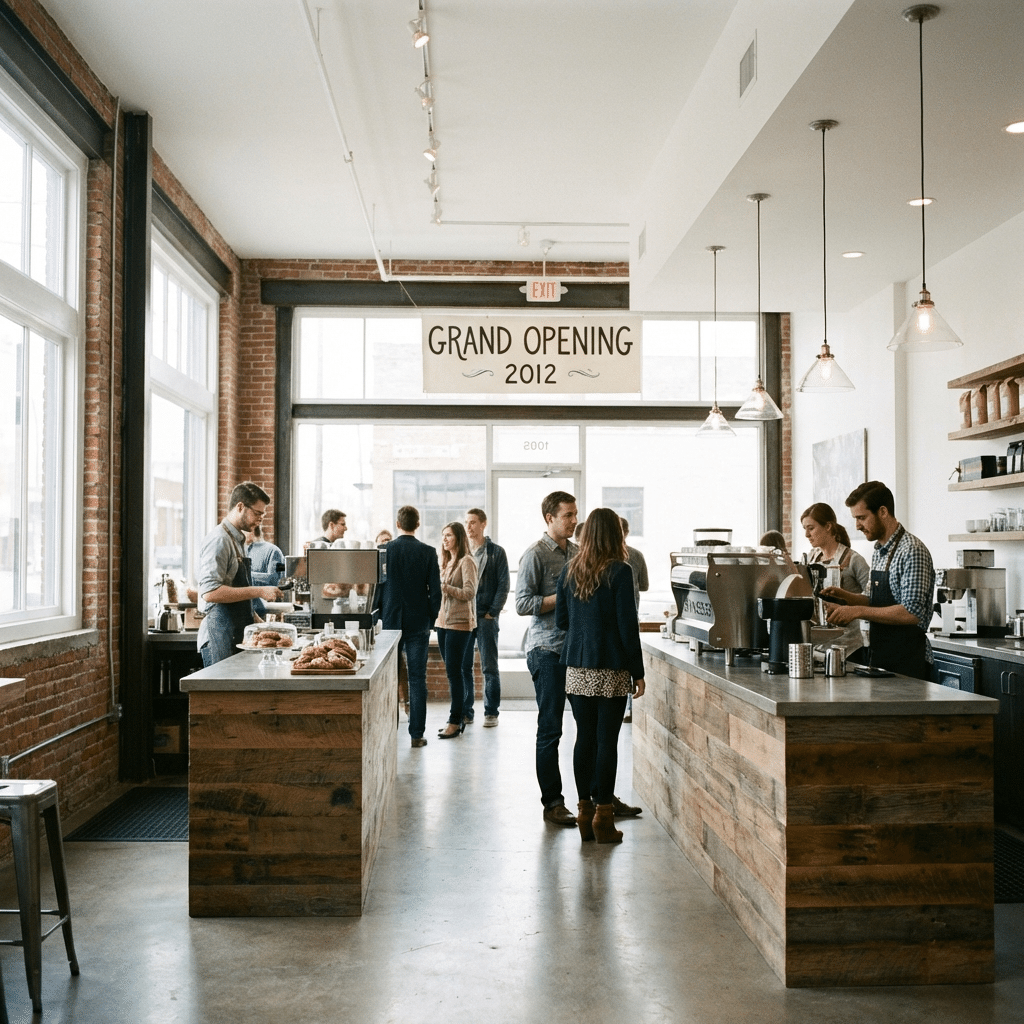 De showroom opent